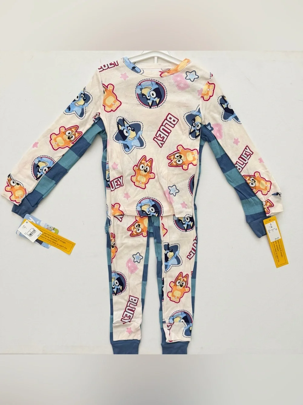 BLUEY Kids Striped Pajama Set Size 6